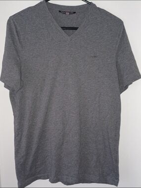 Michael Kors Men's Heather Gray V-Neck Tee